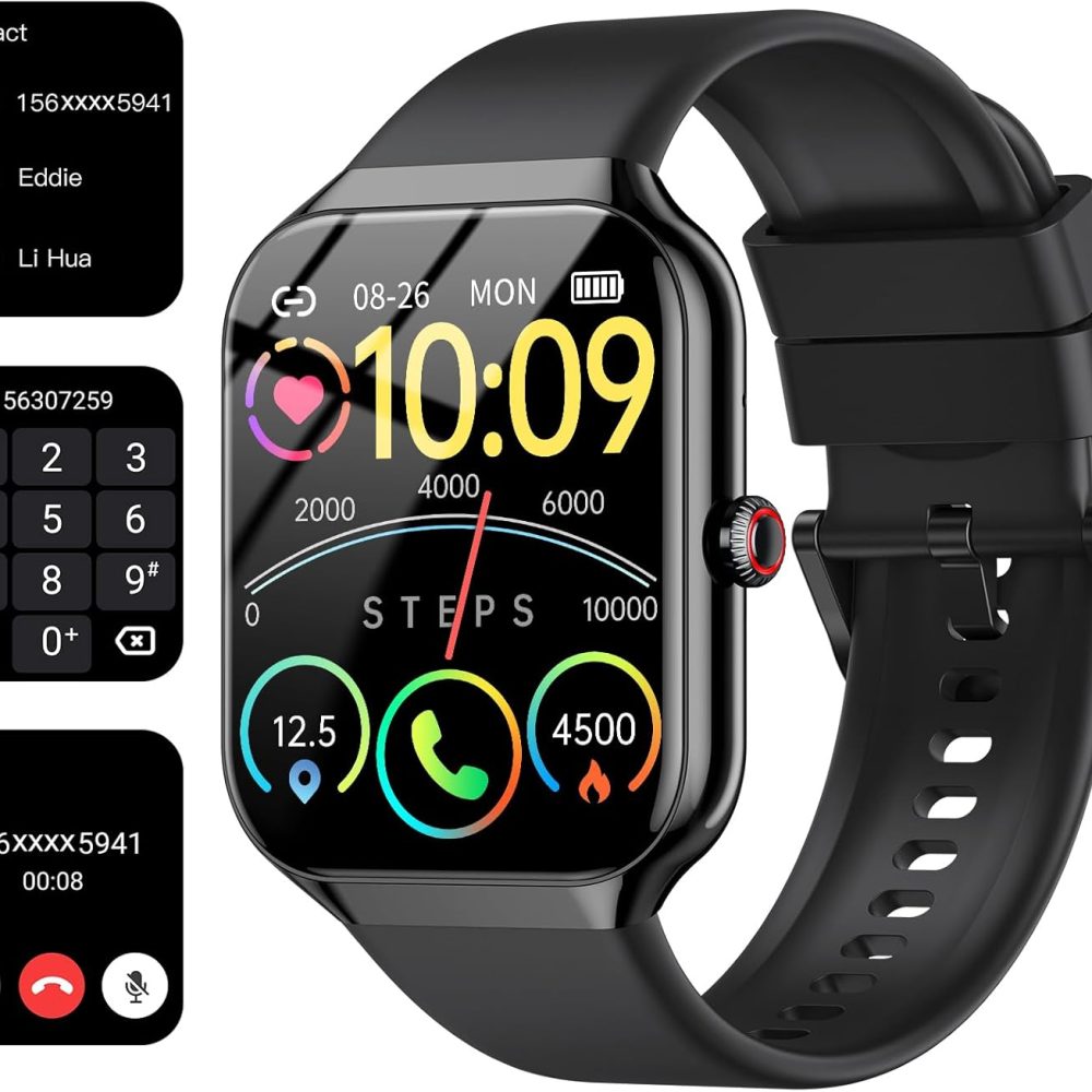 Smart Watch, 1.96" HD SmartWatch for Men Women Touch Screen Answer/Make Call, 100+ Sport Fitness Tracker IP68 Waterproof, Activity Tracker with Heart Rate SpO2/Sleep Monitor/Pedometer for Android iOS